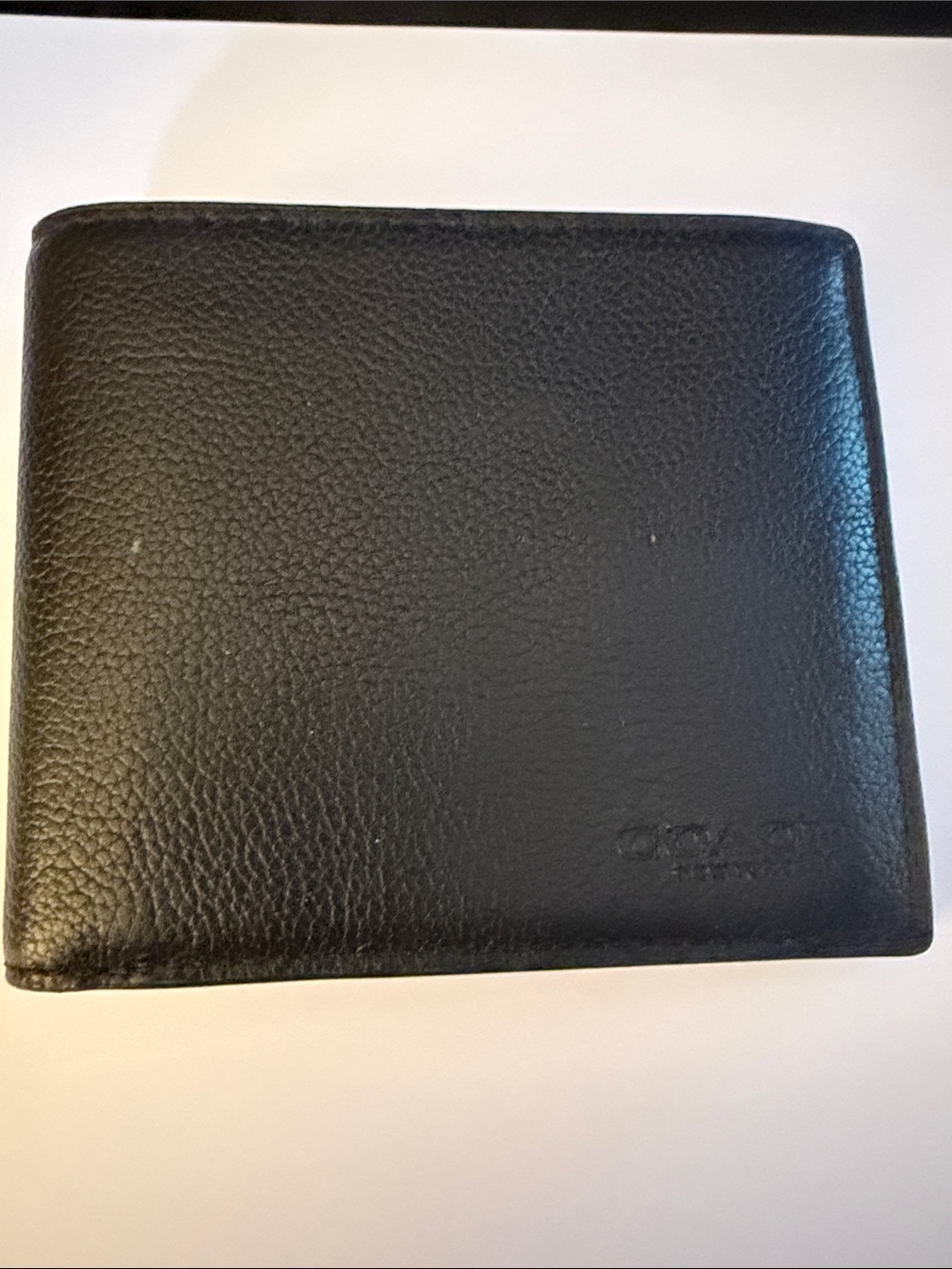 Coach Classic Black Leather Bi-Fold Wallet